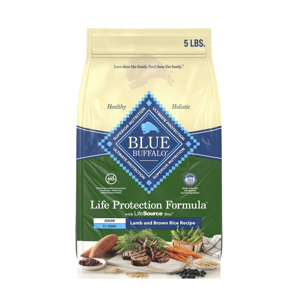 Blue Buffalo Life Protection Lamb and Brown Rice Senior Dog 5 lb