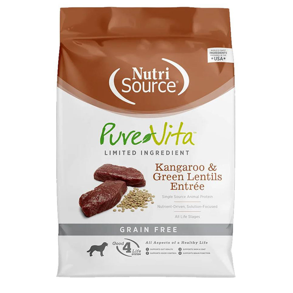 Pure Vita Dog Dry GF Kangaroo Green Lentil 25lb