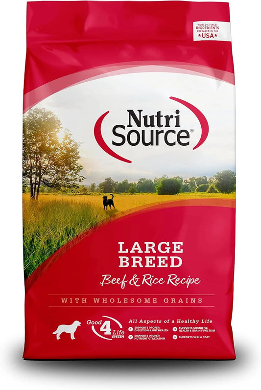 Nutrisource Beef Brown Rice Large Breed Dog 26 lb
