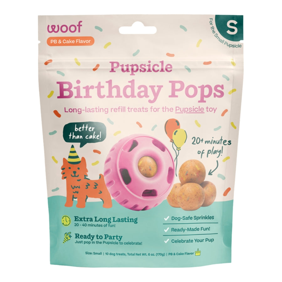 Woof Dog Treat Birthday Pops Small 6 oz
