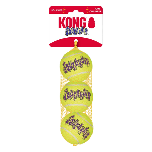 2 Pack Large Air Kong Squeaker Tennis Balls