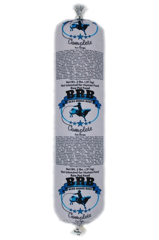 Blue Ridge Beef Dog Frozen Complete 2LB Chubs