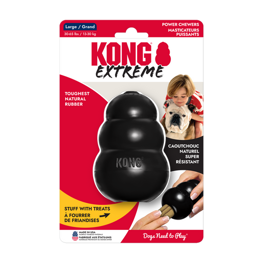 Black Xtreme Kong Power Chewers Toy L - 4.25