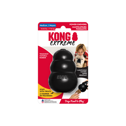 Black Xtreme Kong Power Chewers Toy M - 3.5