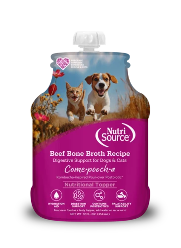 Nutri Source ComePoochA Beef Broth Food Topper 12 oz