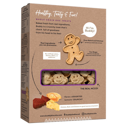 Buddy Biscuits Variety Box Chicken Grilled Beef Sharp Cheddar 16 oz