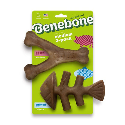 Benebone Medium 2pk Wishbone and Fishbone
